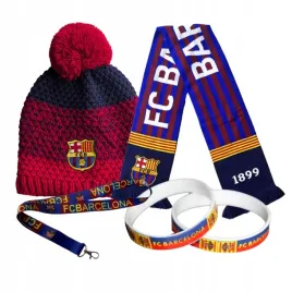 fcb-barcelona-zestaw-prezentowy-czapka-zimowa-szalik-smycz-opaska