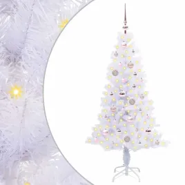 sztuczna-choinka-z-150-diodami-led-bialy-150-cm-pvc-i-stal