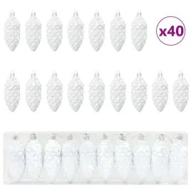 choinkowa-bombka-szyszka-40-pcs-bialy-z-tworzywa-sztucznego