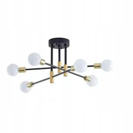 lampa-sufitowa-wiszaca-zyrandol-e27-czarny-zloto-nowoczesna