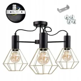 lampa-wiszaca-sufitowa-zyrandol-czarna-zlota-lars