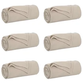 koce-narzutowe-6-pcs-bezowy-240-x-220-cm-polar