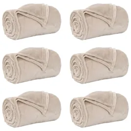 koce-narzutowe-6-pcs-bezowy-240-x-270-cm-polar