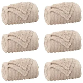 koce-narzutowe-6-pcs-bezowy-270-x-240-cm-polar