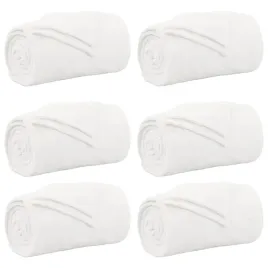 koce-narzutowe-6-pcs-bialy-130-x-150-cm-polar