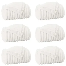 koce-narzutowe-6-pcs-bialy-150-x-130-cm-polar