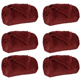koce-narzutowe-6-pcs-bordeaux-czerwony-130-x-150-cm-polar