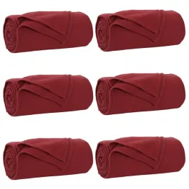 koce-narzutowe-6-pcs-bordeaux-czerwony-200-x-150-cm-polar