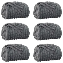 koce-narzutowe-6-pcs-ciemnoszary-240-x-220-cm-polar