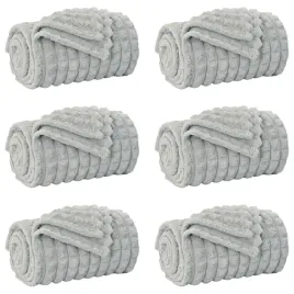 koce-narzutowe-6-pcs-szary-200-x-150-cm-polar