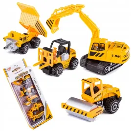 zestaw-pojazdy-budowlane-metalowe-samochody-resoraki-5szt-wywrotka-koparka