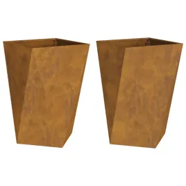 donica-2-pcs-rdzawy-50-x-50-x-75-cm