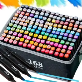 markery-alkoholowe-168-szt-dwustronne-flamastry-zestaw-torba-podstawka