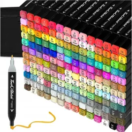 mega-zestaw-168-szt-markery-alkoholowe-dwustronne-flamastry-pisaki-mazaki