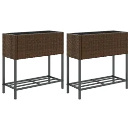 donice-ogrodowe-z-polka-2-szt-braz-70x28x70-cm-polirattan