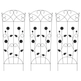 ogrodzenie-ogrodowe-3-pcs-czarny-112-x-40-cm-stal