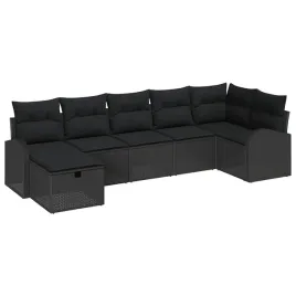 zestaw-sof-na-ogrod-z-poduszka-7-pcs-czarny-polirattan