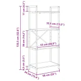 polka-na-ksiazki-czarny-dab-56-x-34-x-1335-cm-stan-nowy-liczba-sztuk-4-szt