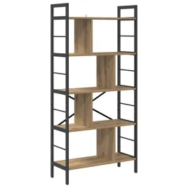 polka-na-ksiazki-dab-rzemieslniczy-75-x-30-x-156-cm