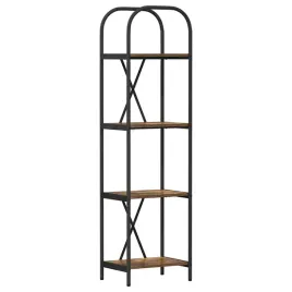 polka-na-ksiazki-dab-wedzony-40-x-30-x-146-cm