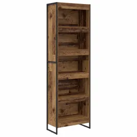 szafka-na-ksiazki-2-pcs-stare-drewno-80-x-30-x-155-cm