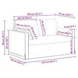 sofa-120cm-2-pcs-czarny-metal-stan-nowy-dlugosc-120-cm