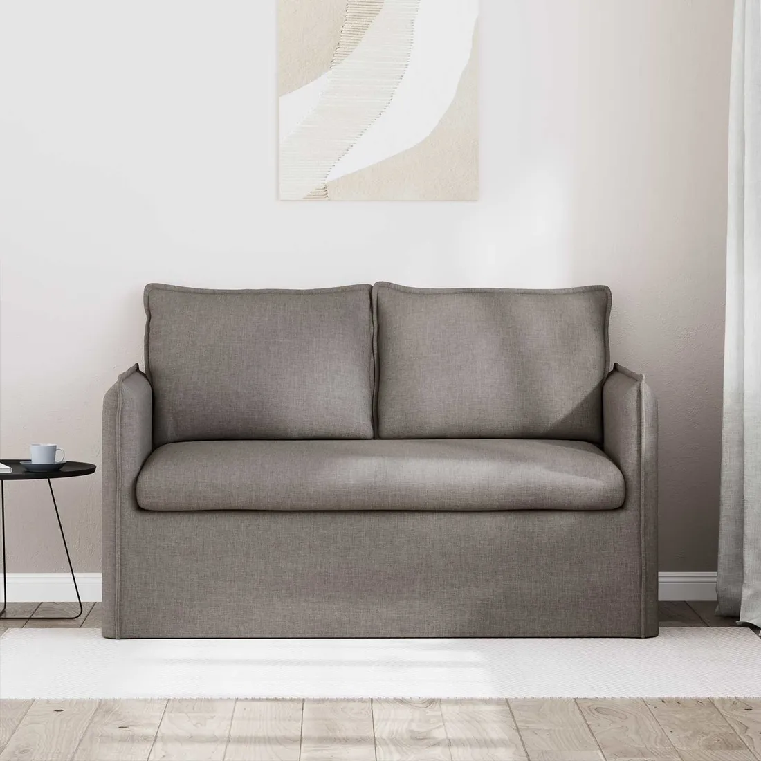 sofa-120cm-ciemnoszary-metal-stan-nowy
