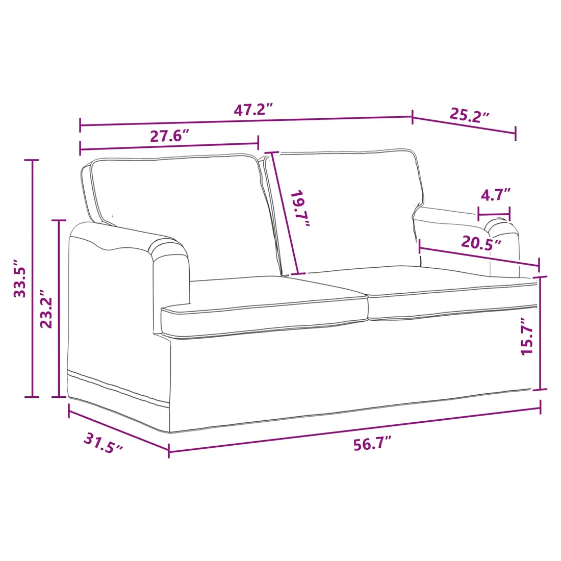 sofa-120cm-ciemnoszary-metal