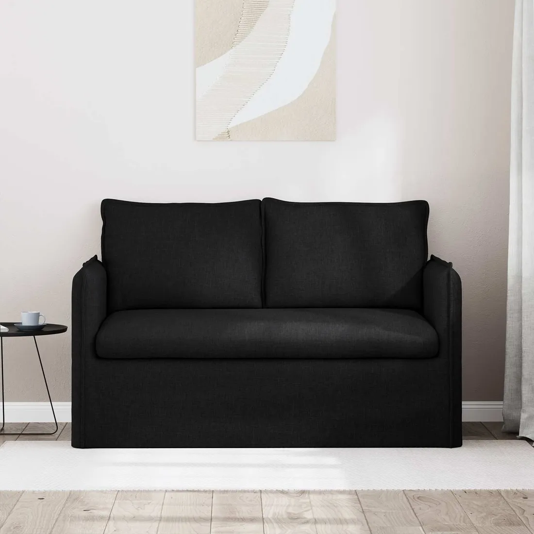 sofa-120cm-czarny-metal-stan-nowy