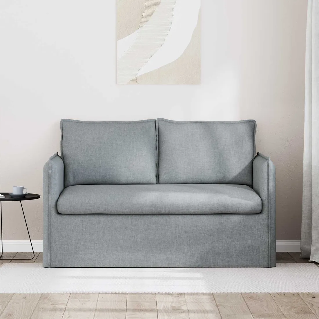 sofa-120cm-jasnoszary-metal-stan-nowy