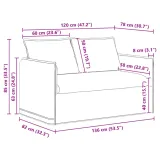 sofa-120cm-kremowy-metal-marka-vidaxl-stan-nowy