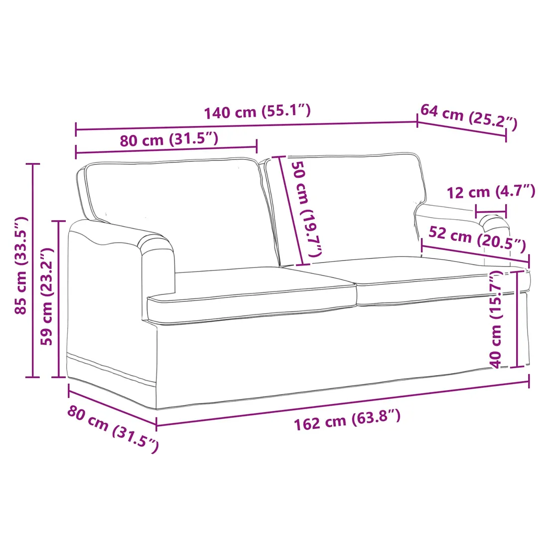 sofa-140cm-2-pcs-niebieski-metal
