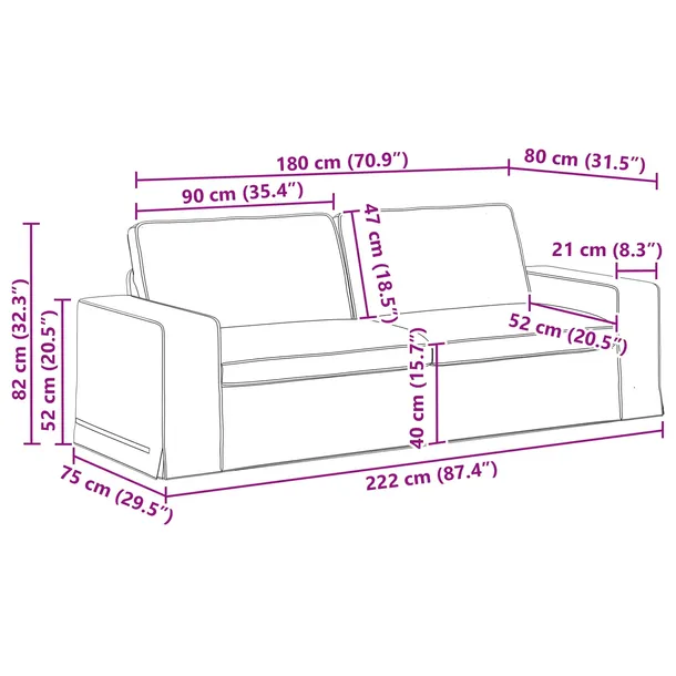 sofa-180cm-czarny-metal-marka-vidaxl-stan-nowy
