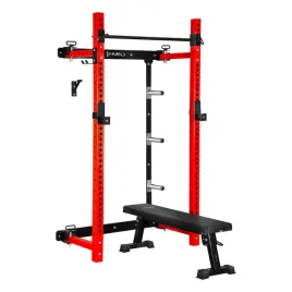 klatka-treningowa-scienna-hms-fitness-czerwona-klt34-skladana-z-lawka