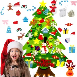 choinka-z-filcu-z-ozdobami-kreatywny-zestaw-diy-32-szt-rzepy-dla-dzieci-led