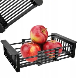 teleskopowy-ociekacz-suszarka-do-zlewu-czarny-koszyk-na-owoce-warzywa