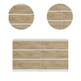 komoda-basic-6-szuflad-dab-artisan-bialy-or-120x75x40-cm
