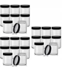 24x-sloiki-plastikowe-z-czarnym-dekielkiem-85-x-63-cm-zestaw-z-etykietami