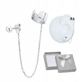 nausznica-srebrna-kolczyk-pr-925-rodowana-z-kuleczka-i-lancuszkiem-gladka