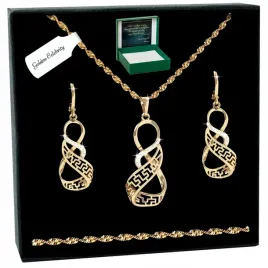 piekny-zloty-komplet-bizuterii-18k-lancuszek-zawieszka-kolczyki-dedykacja