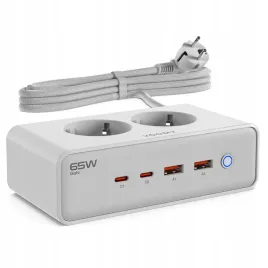 voomy-power-s20-65w-listwa-zasilajaca-2x-eu-usb-c-usb-a-2m-bialy