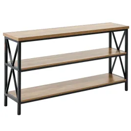 konsola-waska-140-cm-3-poziomowa-metalowa-polka-do-salonu-i-korytarza