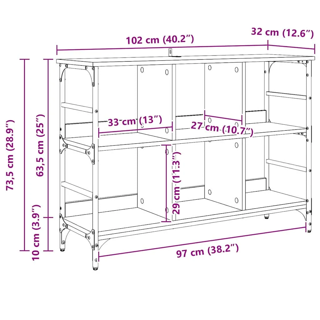 bufet-czarny-dab-102-x-32-x-735-cm-stan-nowy