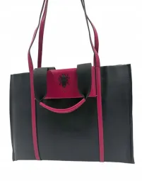 torebka-damska-shopper-ego-a4-czarna-z-fuksja-eko-skora