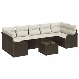zestaw-sof-na-ogrod-z-poduszka-8-pcs-brazowy-i-kremowy