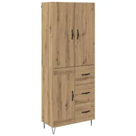 highboard-2-pcs-dab-rzemieslniczy-drewno-inzynieryjne-i-szklo