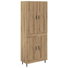 highboard-2-pcs-dab-rzemieslniczy-drewno-inzynieryjne-i-szklo
