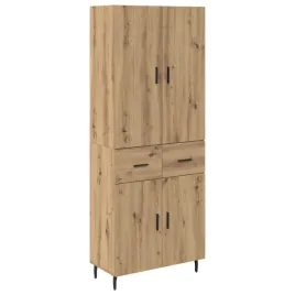 highboard-2-pcs-dab-rzemieslniczy-drewno-inzynieryjne-i-szklo