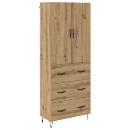 highboard-2-pcs-dab-rzemieslniczy-drewno-inzynieryjne-i-szklo