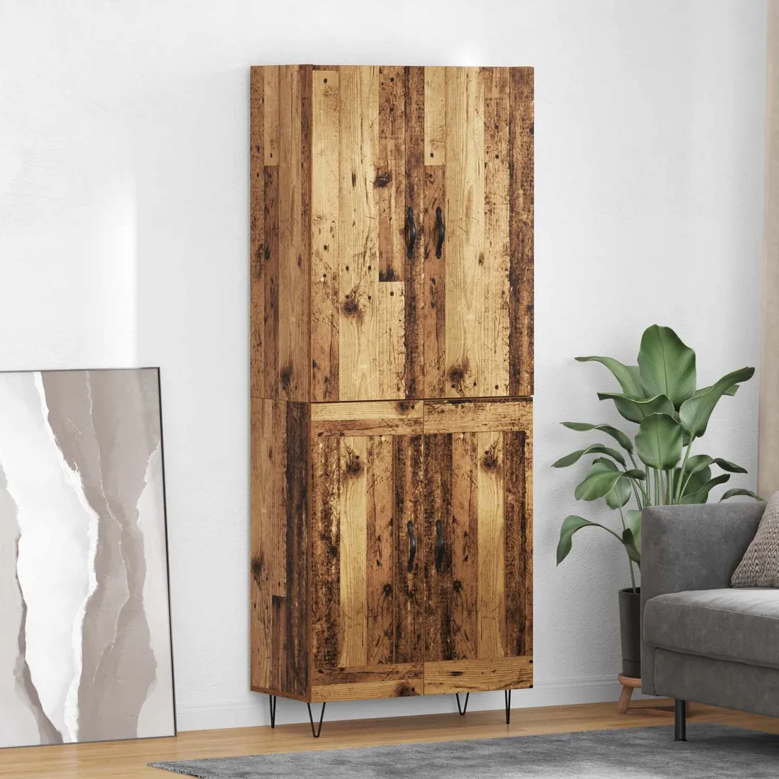 highboard-2-pcs-stare-drewno-material-drewnopochodny